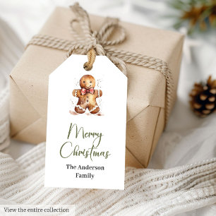 Rustic Cozy Minimal Earthy Neutral Beige Holiday Gift Tags