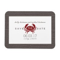 Rustic Crab Save The Date Magnet