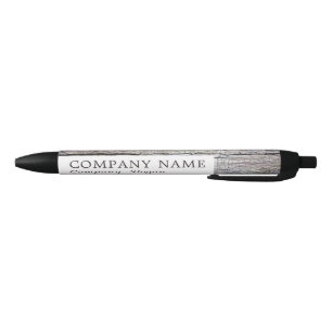 Rustic Cracked Bark Company/Event Black Ink Pen