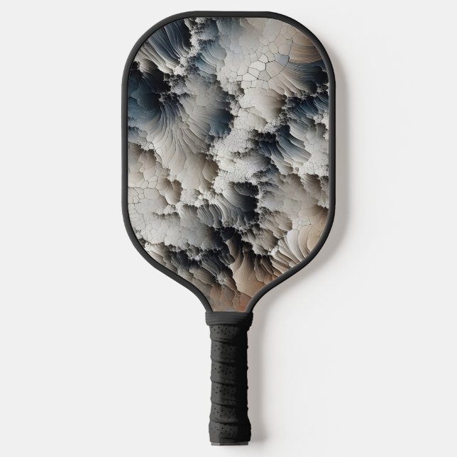 Rustic Crackle Abstract Pickleball Paddle (Front)