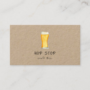 Rustic Craft beer brewery business card