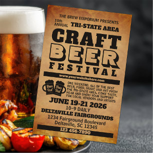 Rustic Craft Beer Festival Flyer