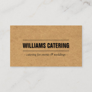 Rustic Craft Cardboard II Bakery/Catering/Chef Business Card