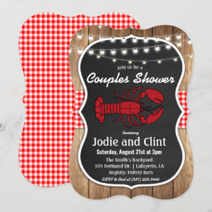 Rustic Crawfish Boil Couples Shower Invitation
