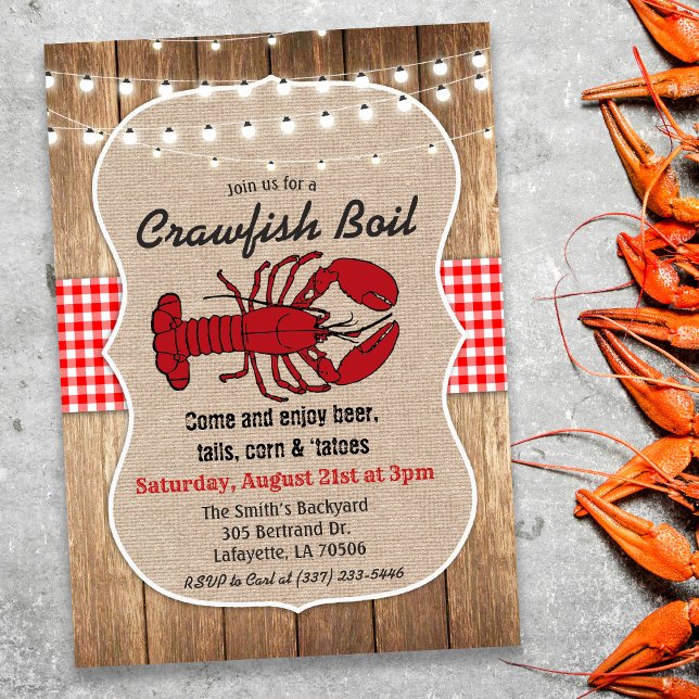Rustic Crawfish Boil Invitation (Creator Uploaded)