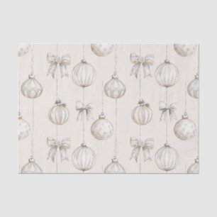 Rustic Cream Snowflakes Ornaments Christmas Tissue Paper