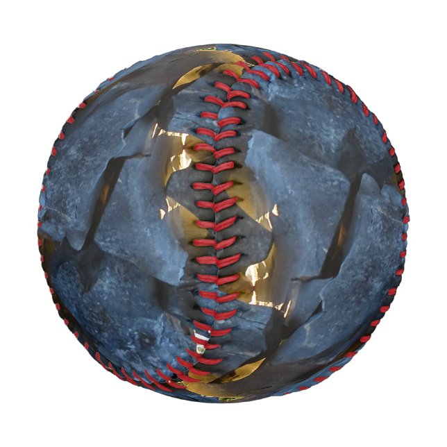 Rustic Croatian Stone Wall Photography  Baseball (Angled)
