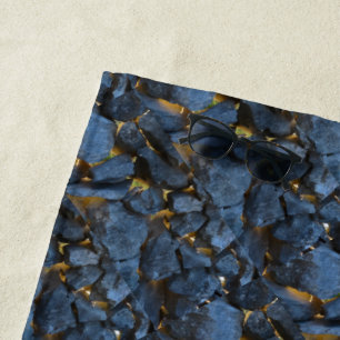 Rustic Croatian Stone Wall Photography Beach Towel