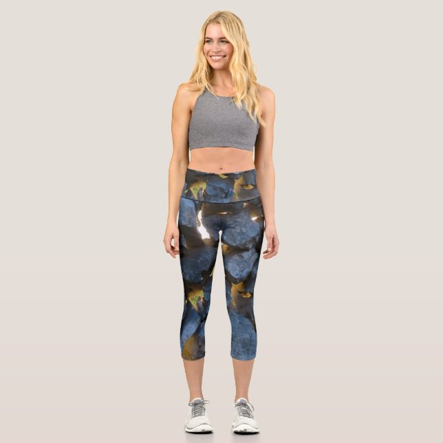 Rustic Croatian Stone Wall Photography      Capri Leggings (Front)