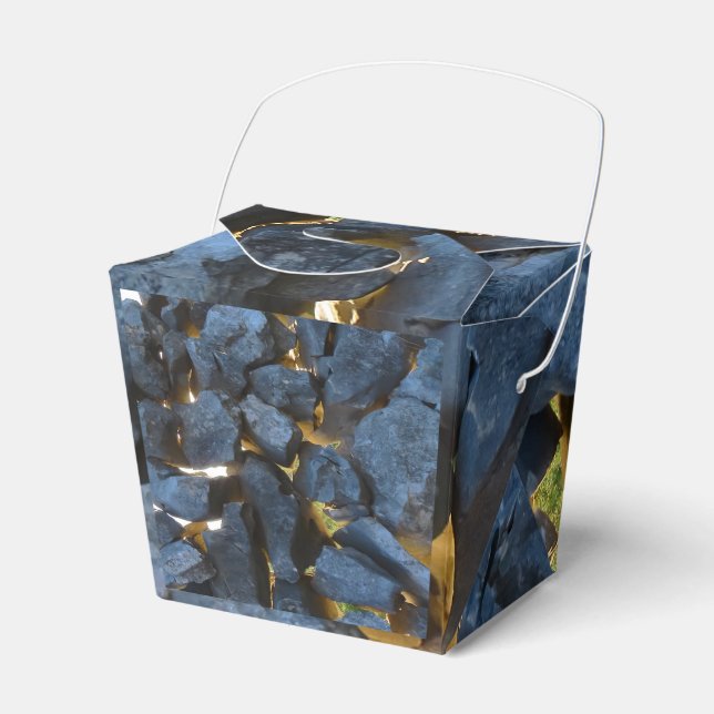 Rustic Croatian Stone Wall Photography  Favour Box (Front Side)