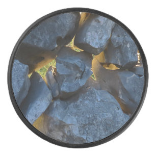 Rustic Croatian Stone Wall Photography Hockey Puck