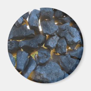 Rustic Croatian Stone Wall Photography Magnet