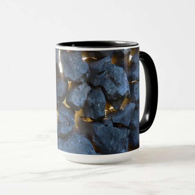 Rustic Croatian Stone Wall Photography  Mug (Front Right)