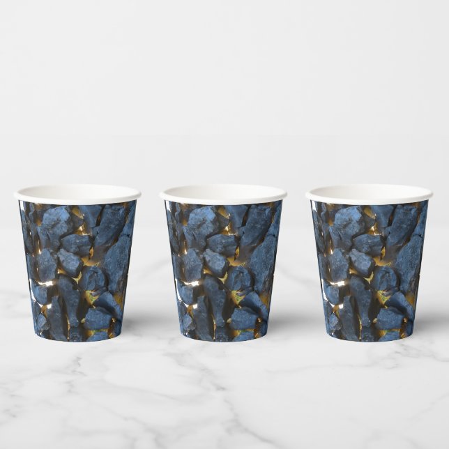 Rustic Croatian Stone Wall Photography  Paper Cups (Multi)