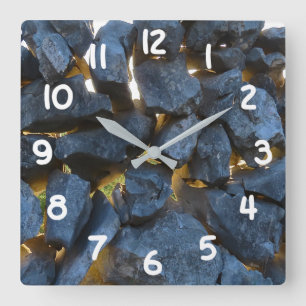 Rustic Croatian Stone Wall Photography Square Wall Clock
