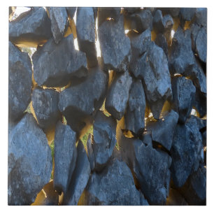 Rustic Croatian Stone Wall Photography Tile