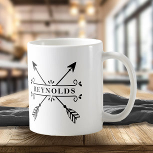 Rustic Crossed Arrows w/Name ID615 Coffee Mug