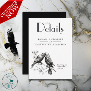 Rustic Crow Lovers Enclosure Card