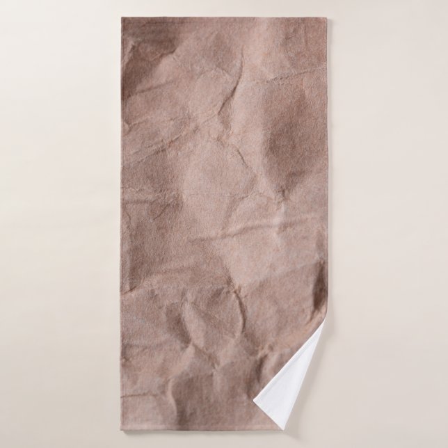 Rustic crumpled paper bath towel (Bath Towel)