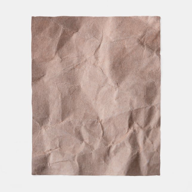 Rustic crumpled paper fleece blanket (Front)