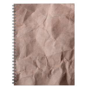Rustic crumpled paper notebook