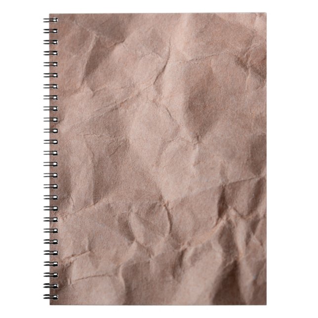 Rustic crumpled paper notebook (Front)