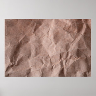 Rustic crumpled paper poster