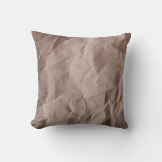 Rustic Crumpled Paper: Vintage Texture Cushion