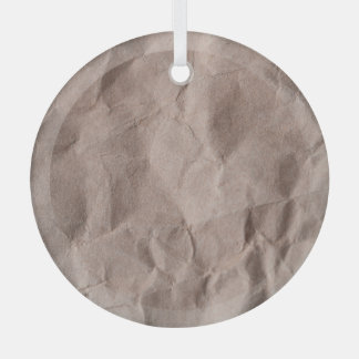 Rustic Crumpled Paper: Vintage Texture Glass Tree Decoration