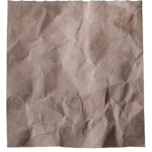 Rustic Crumpled Paper: Vintage Texture Shower Curtain