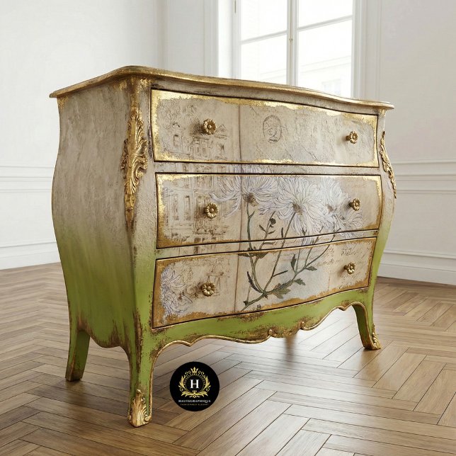 Rustic Crysanthemums Texture Decoupage Furniture Tissue Paper (Creator Uploaded)