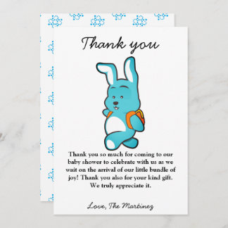 Rustic Cub Bear Baby Shower Thank You Card