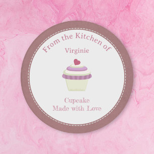 Rustic Cupcake Label Sticker