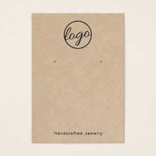 Rustic Custom Logo Handmade Earring Holder Card