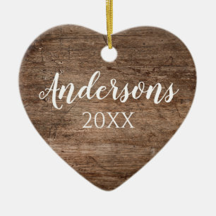 Rustic Custom Name Ornament