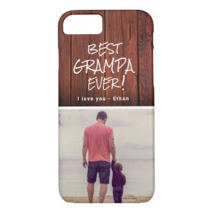 Rustic Custom Photo Best Grampa Grandfather iPhone 8/7 Case