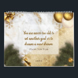 Rustic custom text quote ,Christmas & new year  Calendar<br><div class="desc">Elegant gold, white, rose gold marble glitter new year Calendars, invitations and postcards for Christmas and new year celebrations. gift it to your beloved one ……(1)>>> For further customisation, please click the "customise further" link and use our design tool to modify this template. (2)>>> If you prefer Different types of...</div>