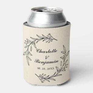 Rustic Custom Wedding  Can Cooler