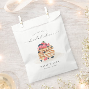 Rustic Cute Fruit Pancake Watercolor Bridal Shower Favour Bags