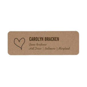 Rustic Cute Heart Kraft Brown Paper