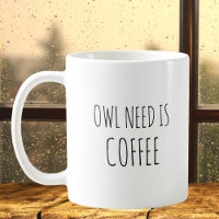 Rustic Cute Owl Animal Pun Jokes Funny Quote