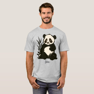 Rustic cute teary-eyed panda Funny T-Shirt