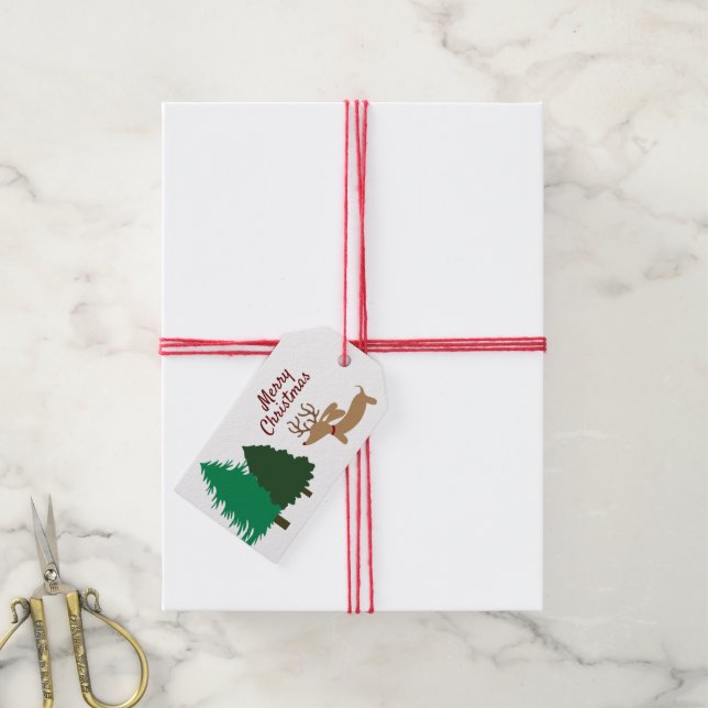 Rustic Dachshund Gift Tag Christmas Doxie (With Twine)