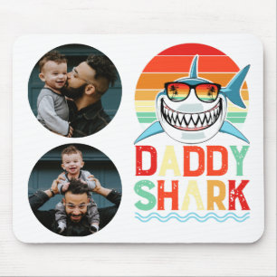 Rustic Daddy Shark Fathers Day  Mouse Mat