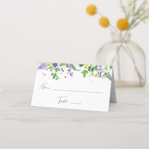 Rustic Daffodils and Wildflowers Place Card