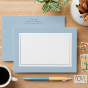 Rustic Daisies & Blue Floral Bridal Shower Envelope