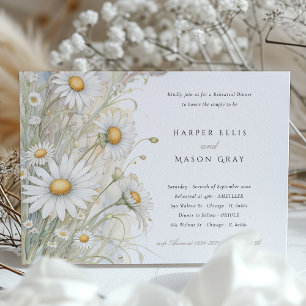 Rustic Daisies Rehearsal Dinner Invitation
