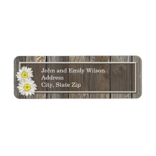Rustic Daisies Return Address Labels