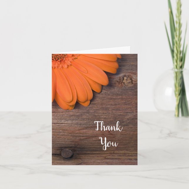 Rustic Daisy Country Wedding Bridesmaid Thank You (Front)