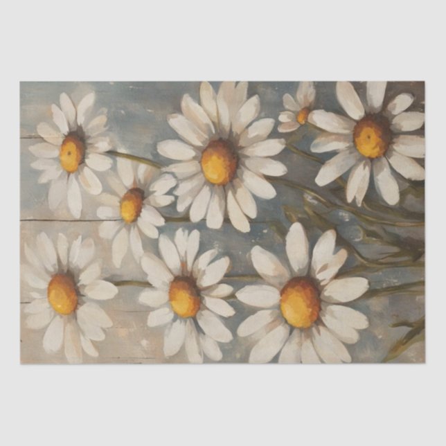 Rustic Daisy Decoupage Tissue Paper (Front)